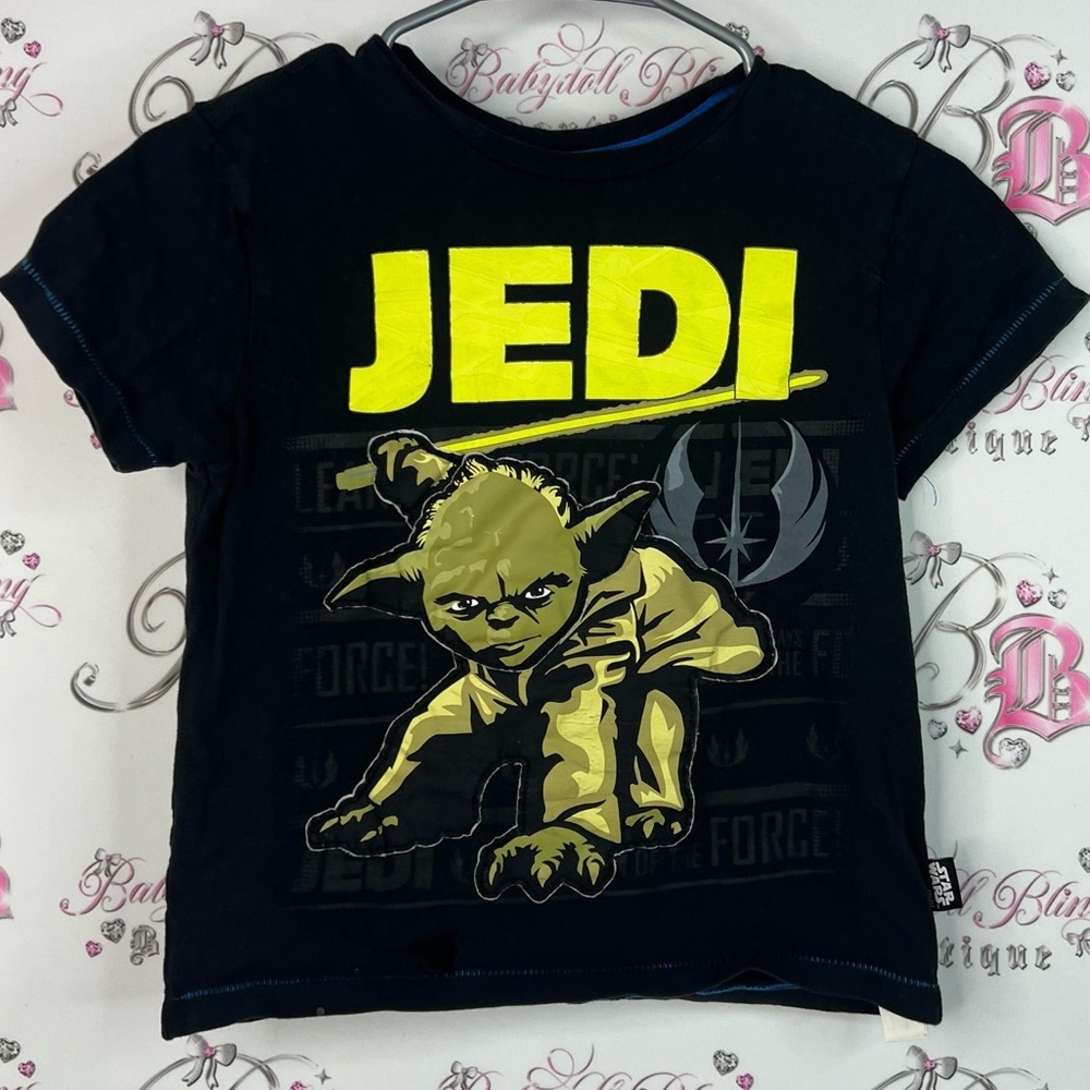 Disney yoda Star Wars Jedi Kids T-Shirt - Black and Yellow